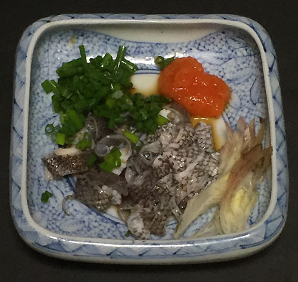 マハタの皮の湯引き 釣りバカ男の手料理